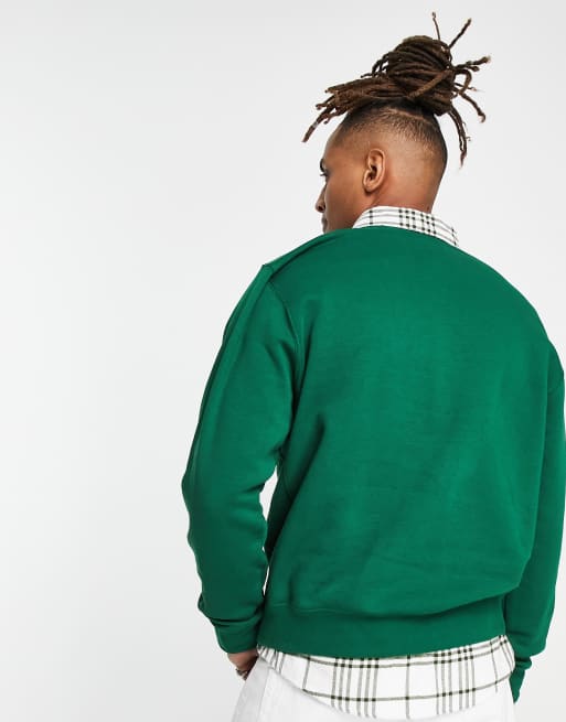 Nike Club crew neck sweatshirt in gorge green | ASOS