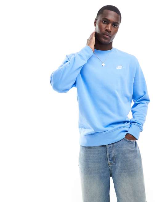 Nike crew neck blue online