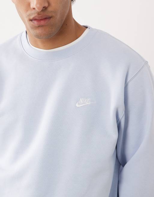 Nike Club crew neck sweatshirt in light blue , 3 of 5
