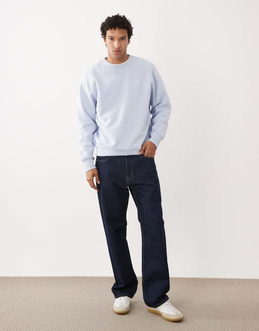 Nike Club crew neck sweatshirt in light blue , 4 of 5