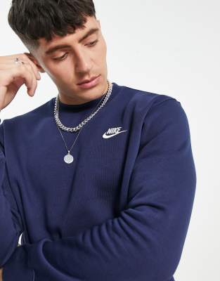 Nike Nike Club crew neck sweatshirt in navy