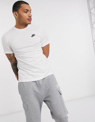 Nike Club crew neck t-shirt in off 