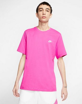 Nike Club crew neck t-shirt in pink | ASOS