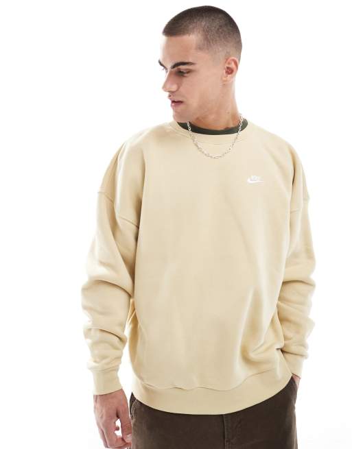 Nike Club crew sweatshirt in beige