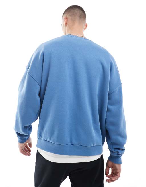 Nike club crew sweatshirt light blue sale