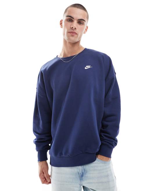 Nike Club crew sweatshirt in navy