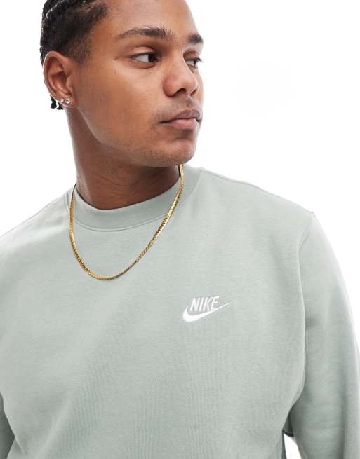 Nike Club crew sweatshirt in olive ASOS