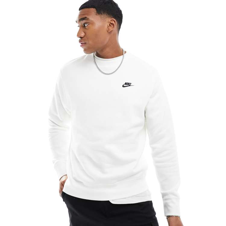 Nike white sweatshirt hotsell