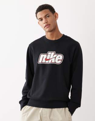 Nike Club Crewneck Sweatshirt In Black