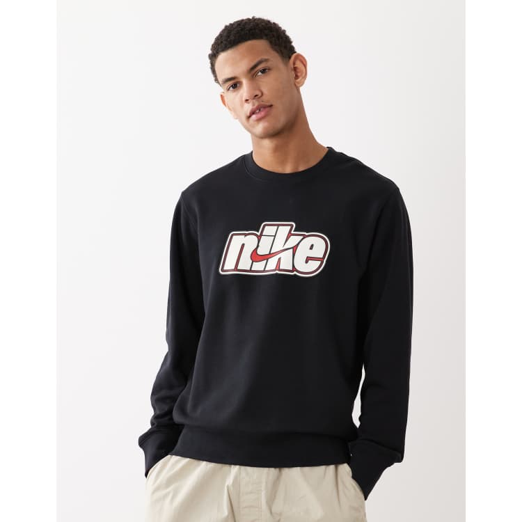 Nike Club Crewneck Sweatshirt In Black | ASOS