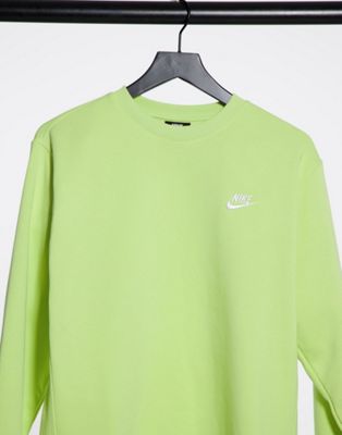 Nike Club crewneck sweatshirt in lime 