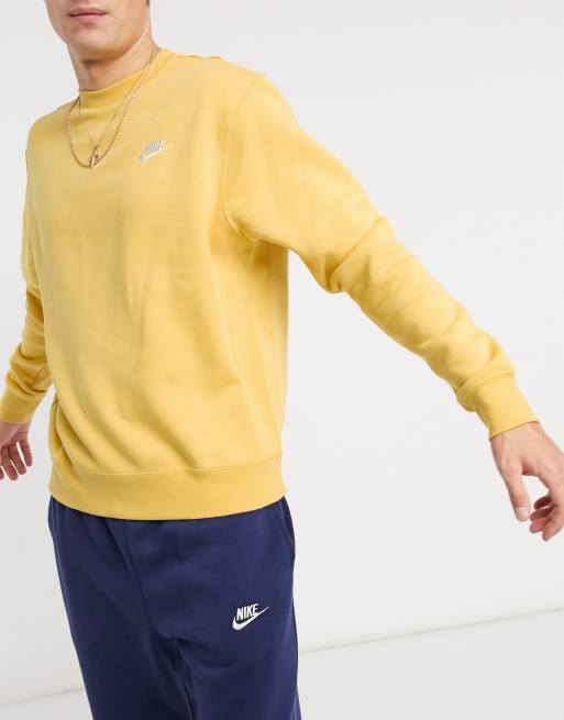 Yellow nike hot sale crewneck sweatshirt