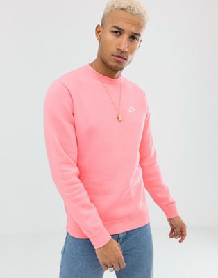 nike foundation crew sweatshirt pink
