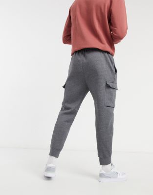 nike club cargo joggers grey