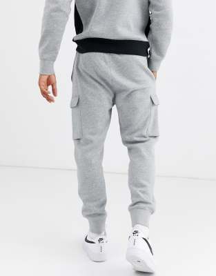 nike cuffed grey joggers