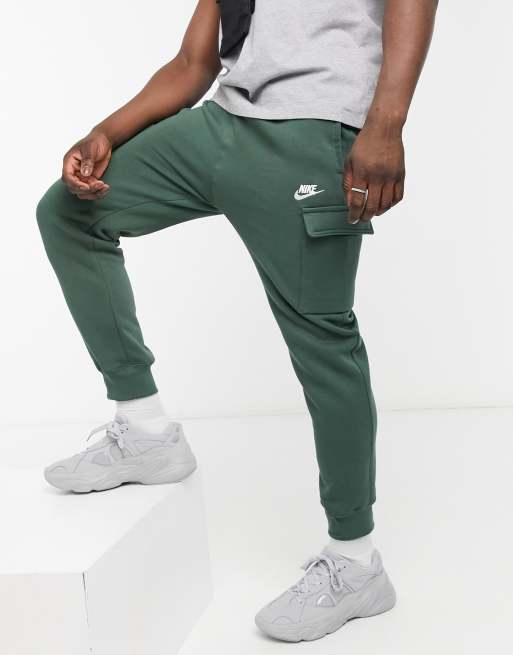 Nike Club cuffed cargo sweatpants in khaki ASOS