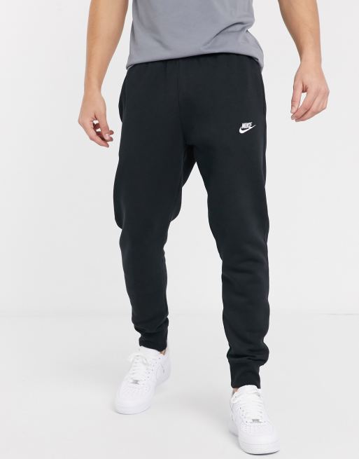 Nike Club cuffed joggers in black | ASOS