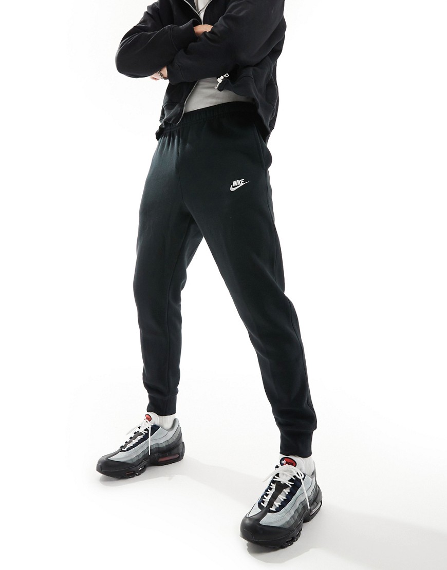Nike Club cuffed joggers in black