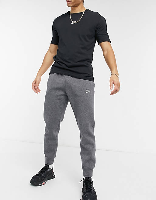 Nike Club cuffed joggers in dark grey
