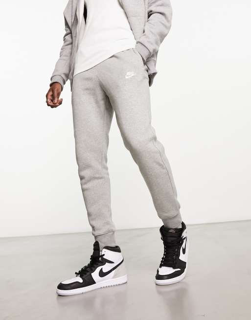 Nike cuffed club joggers grey on sale