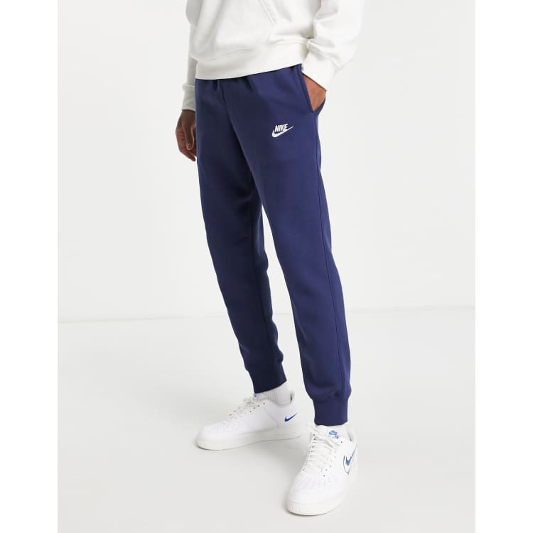 Nike Club cuffed joggers in navy ASOS