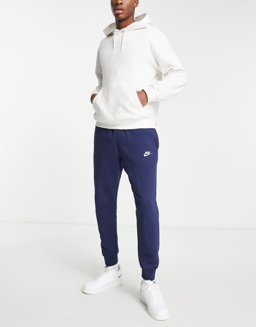 Nike Club cuffed joggers in navy ASOS