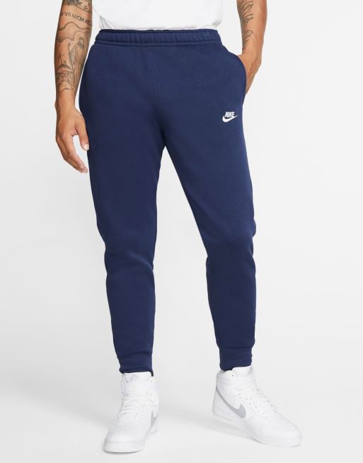 Nike Club cuffed joggers in navy | ASOS