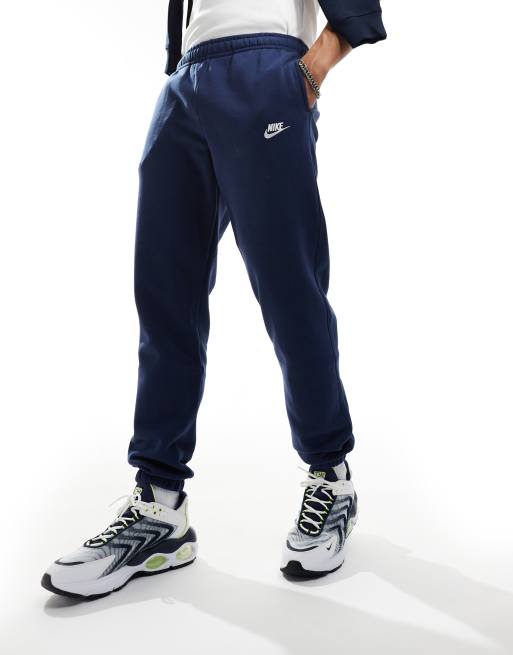 Nike Club cuffed joggers in navy