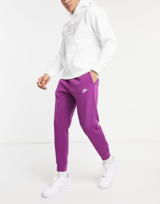 Nike Club cuffed joggers in purple