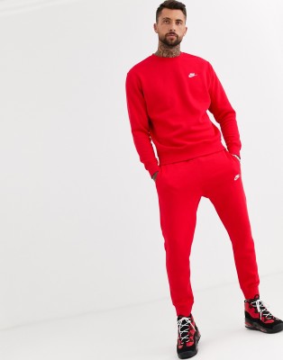 nike club joggers red