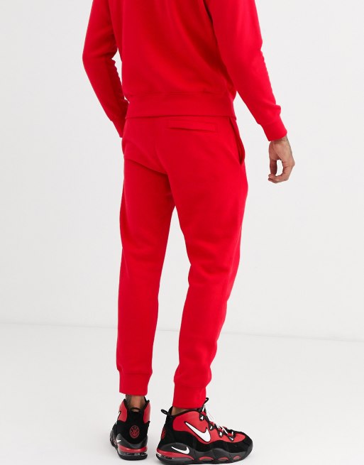 Red nike club joggers new arrivals