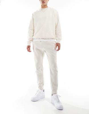 Nike Club cuffed joggers in sail-White