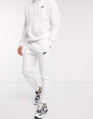 white nike joggers