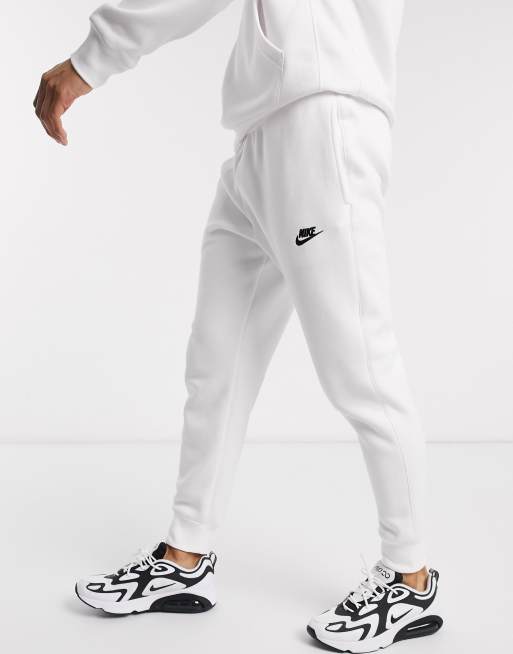 Nike Club cuffed joggers in white