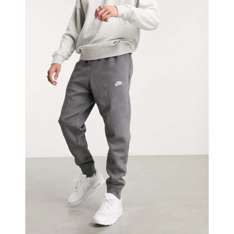 Nike Club cuffed sweatpants in charcoal heather - gray | ASOS