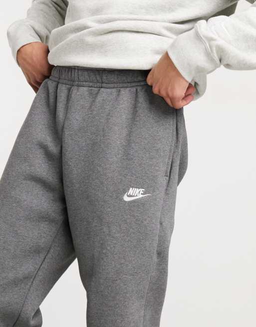 Nike Club cuffed sweatpants in charcoal heather - gray