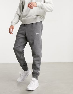 Nike Club cuffed sweatpants in charcoal heather-Grey
