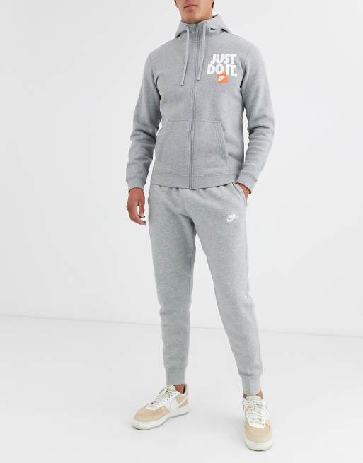 Nike Club cuffed sweatpants in charcoal heather - gray, ASOS