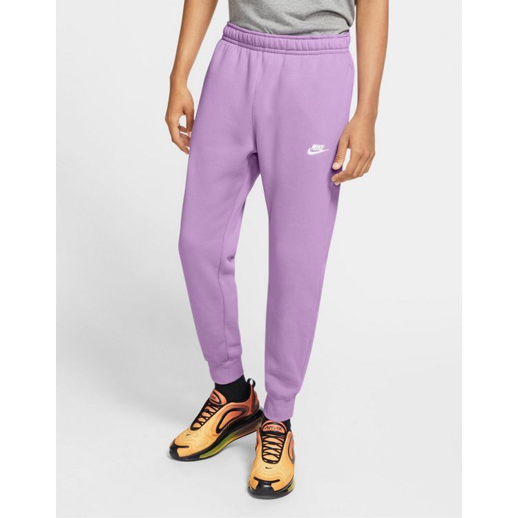Nike Trend Fleece high waisted cuffed sweatpants in lilac