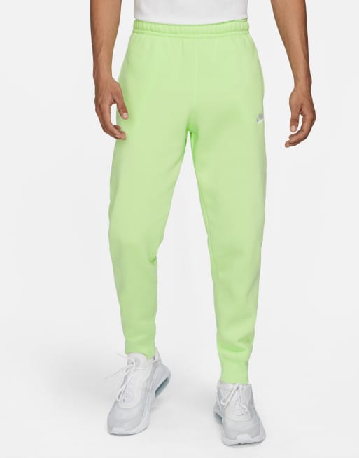 Nike Club cuffed sweatpants in lime | ASOS