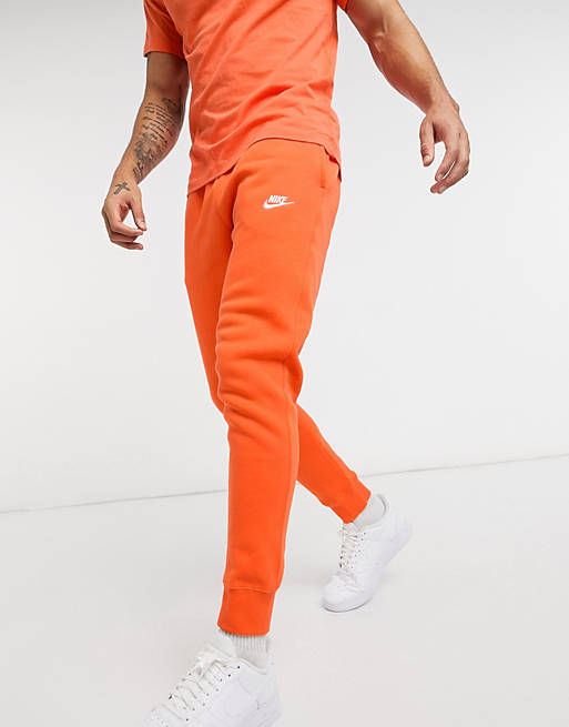 Nike Club Cuffed Sweatpants In Orange | skt.zst.tarnow.pl