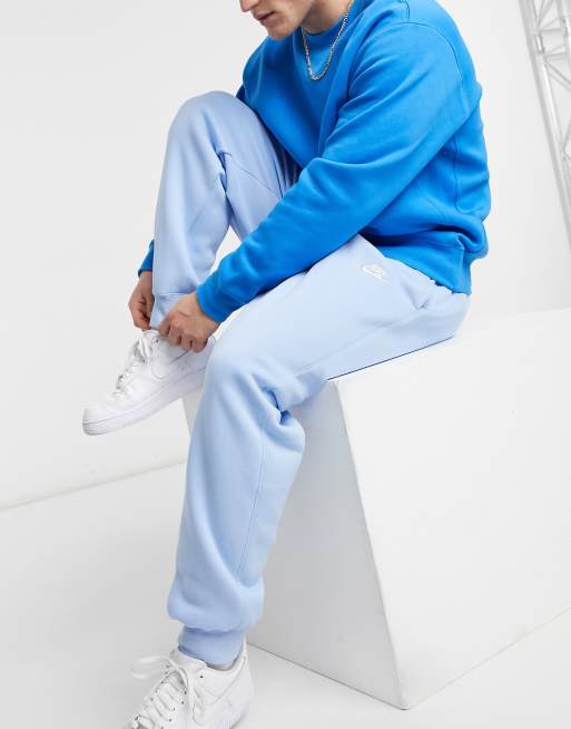 Nike club cuffed sweatpants in pale blue new arrivals