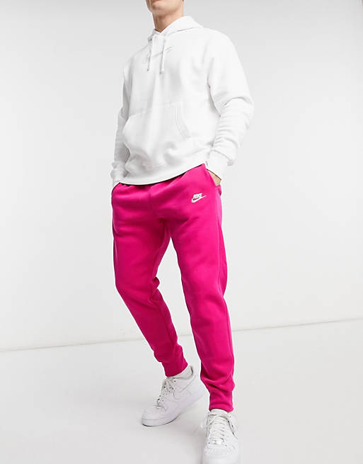 Nike Club cuffed sweatpants in pink | ASOS
