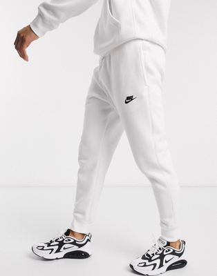 Nike Club cuffed sweatpants in white | ASOS