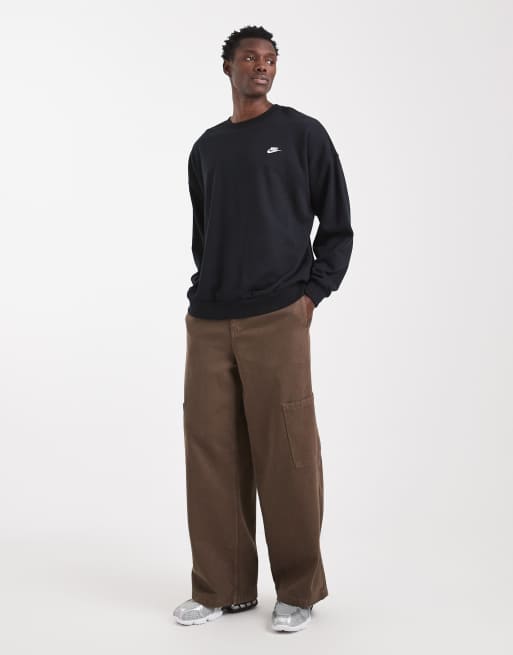 Nike Club – Czarna bluza oversize z materiału french terry, 2 z 5
