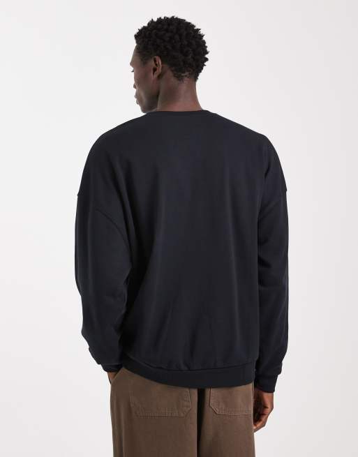 Nike Club – Czarna bluza oversize z materiału french terry, 3 z 5