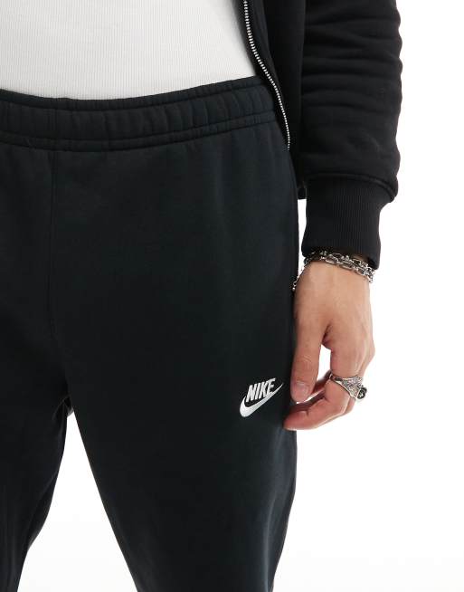 Nike – Club – Czarne joggersy ze ściągaczami, 5 z 5