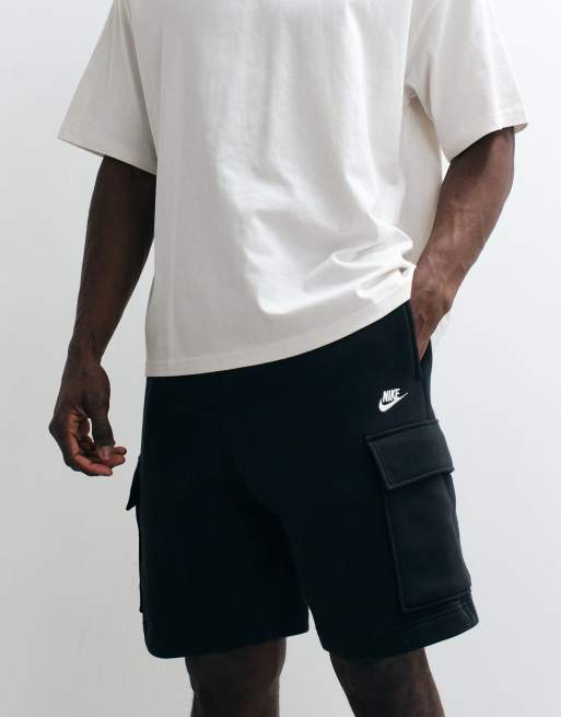 Nike Club – Czarne polarowe szorty bojówki, 3 z 5