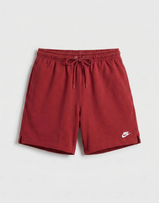 Nike – Club – Czerwone szorty z dzianiny pętelkowej, 6 z 7