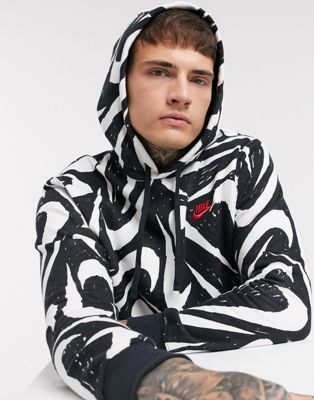 nike hoodie with nike logo all over